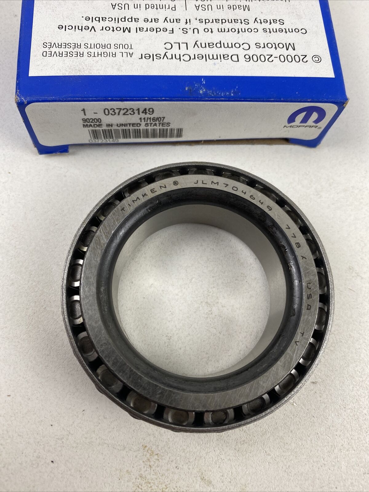 Transfer Case Differential Bearing-VIN: P Rear Mopar 03723149 Timken JLM704649 - HotCarParts