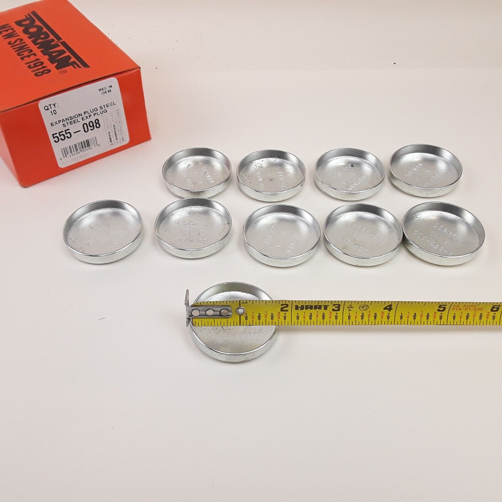 Engine Core Plug Expansion Cap Screw Set of 10 Fits Jeep, Toyota 1968-1987