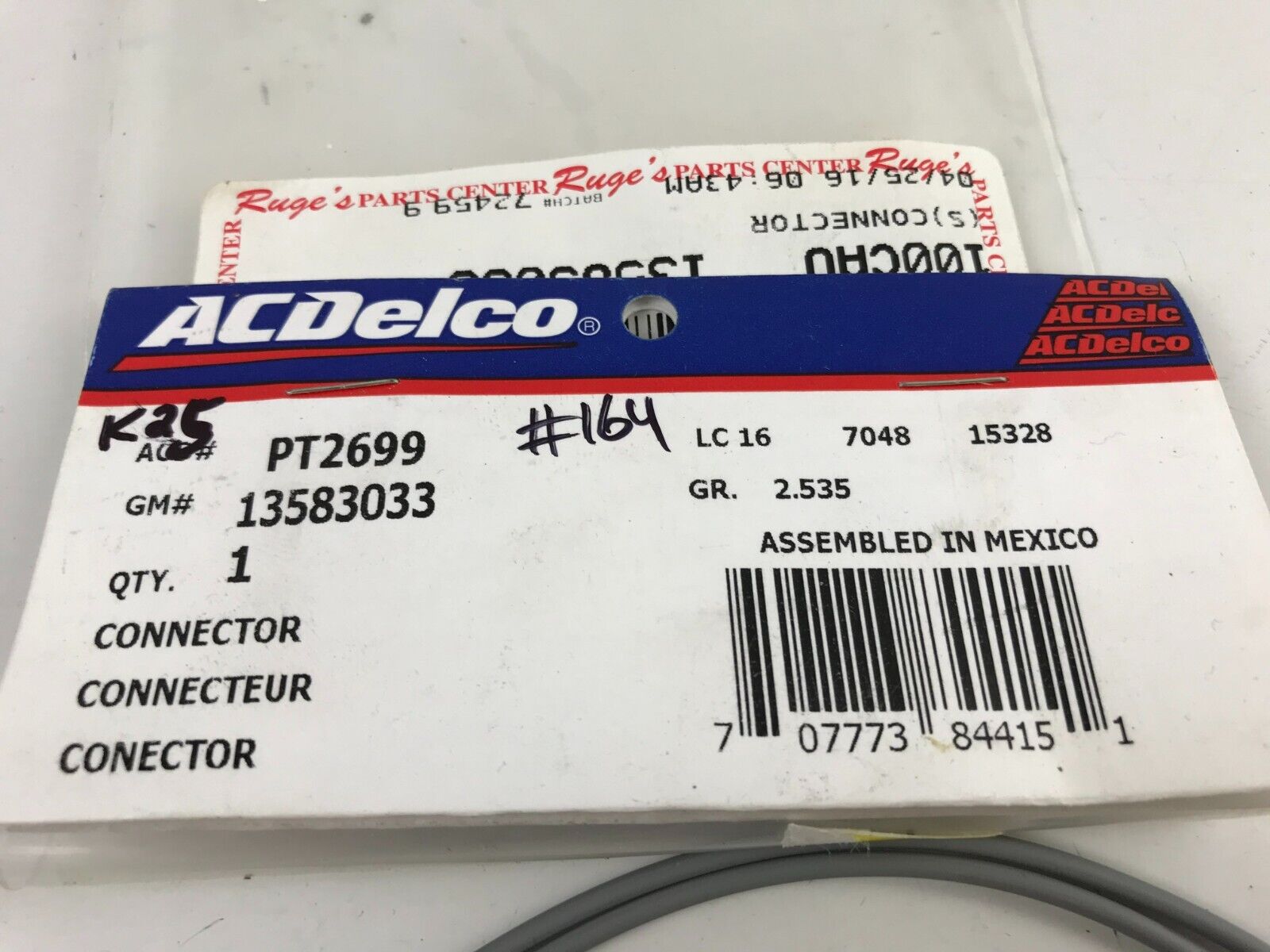 Speaker Connector-Radio Conn ACDelco GM Original Equipment PT2699 13583033 FAST - HotCarParts