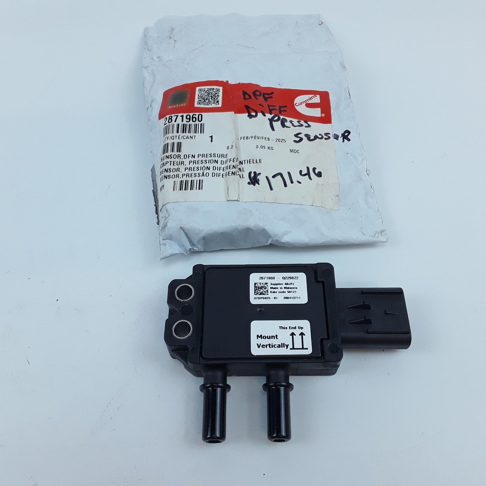GENUINE Differential Pressure Sensor Fits Kenworth Mack Peterbilt Freightliner