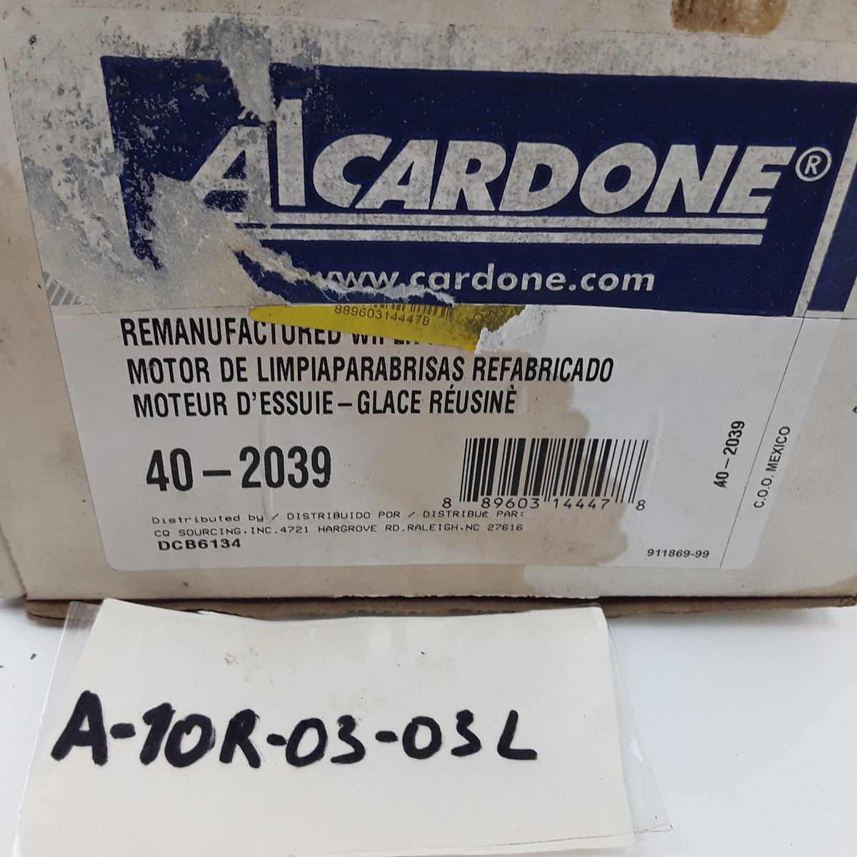Cardone 40-2039 Windshield Wiper Motor Fits Fits Ford Windstar (2002-2003) 3.8L