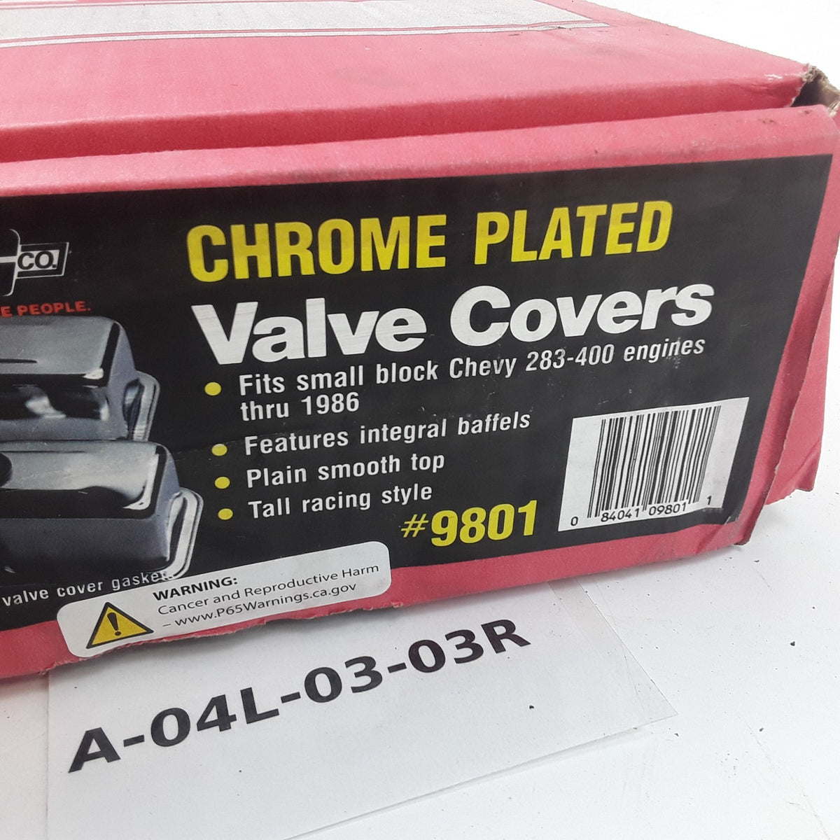 Mr. Gasket 9801 Valve Cover Fits Small Block Chevrolet 283-400 Engines Thru 1986