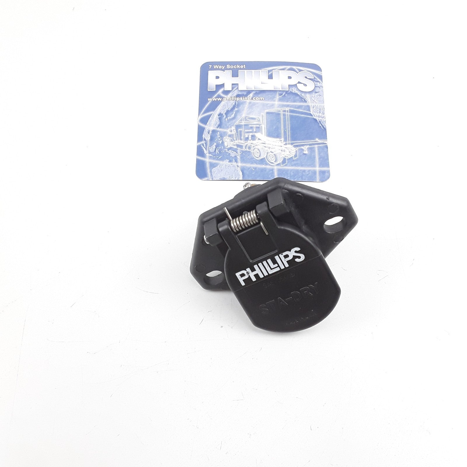 Philips 16-720 Trailer Receptacle Socket - 2 Holes Wire Insertion Split Pin