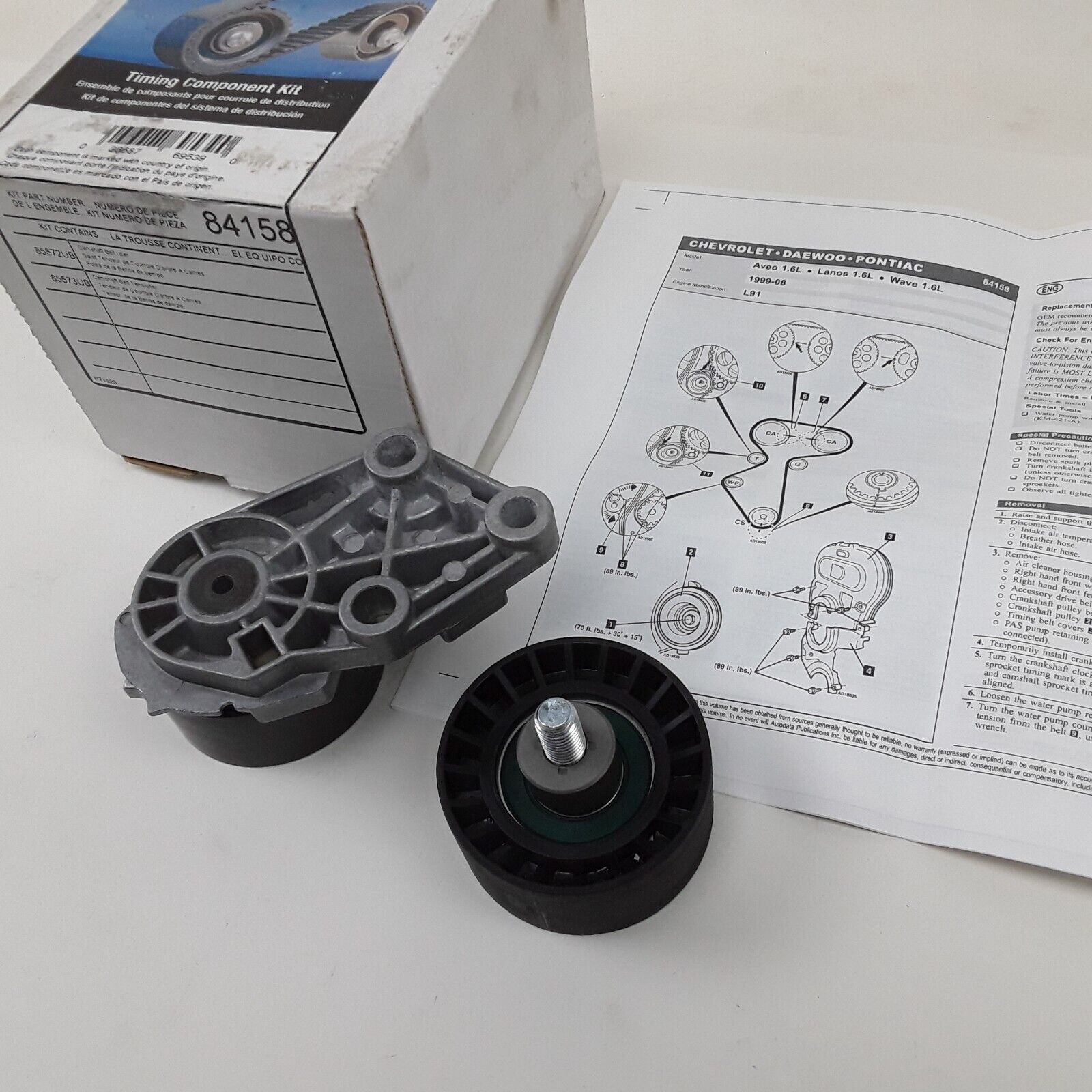 Engine Timing Belt Component Kit Fits Chevrolet Aveo Daewoo Lanos 1999-2008