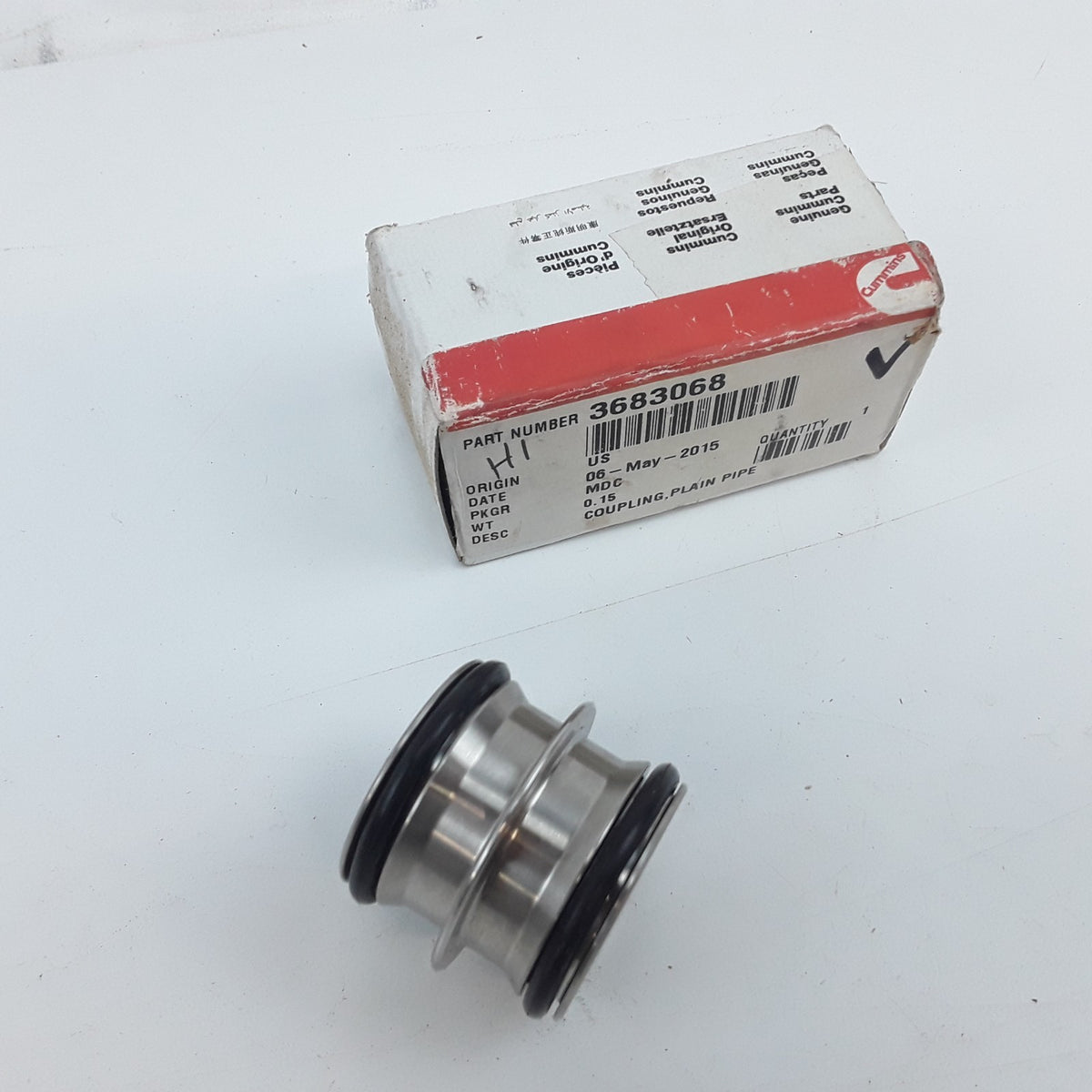 Cummins 3683068 Plain Pipe Coupler Assembly Fits Cummins Multiple Application