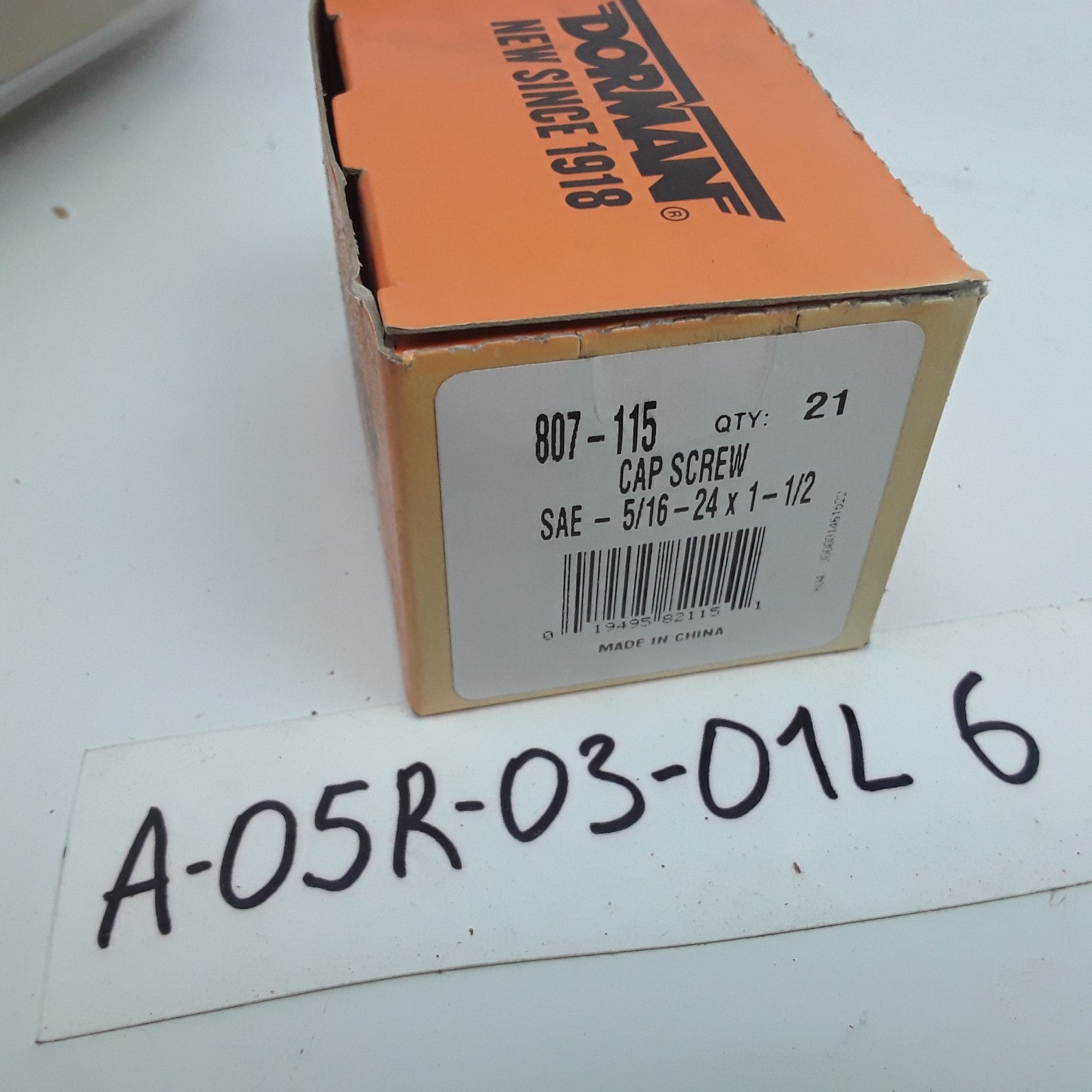 Dorman 807-115 Cap Screw-Hex Steel Head-Grade 5- 5/16-24 x 1-1/2 in Set of 21