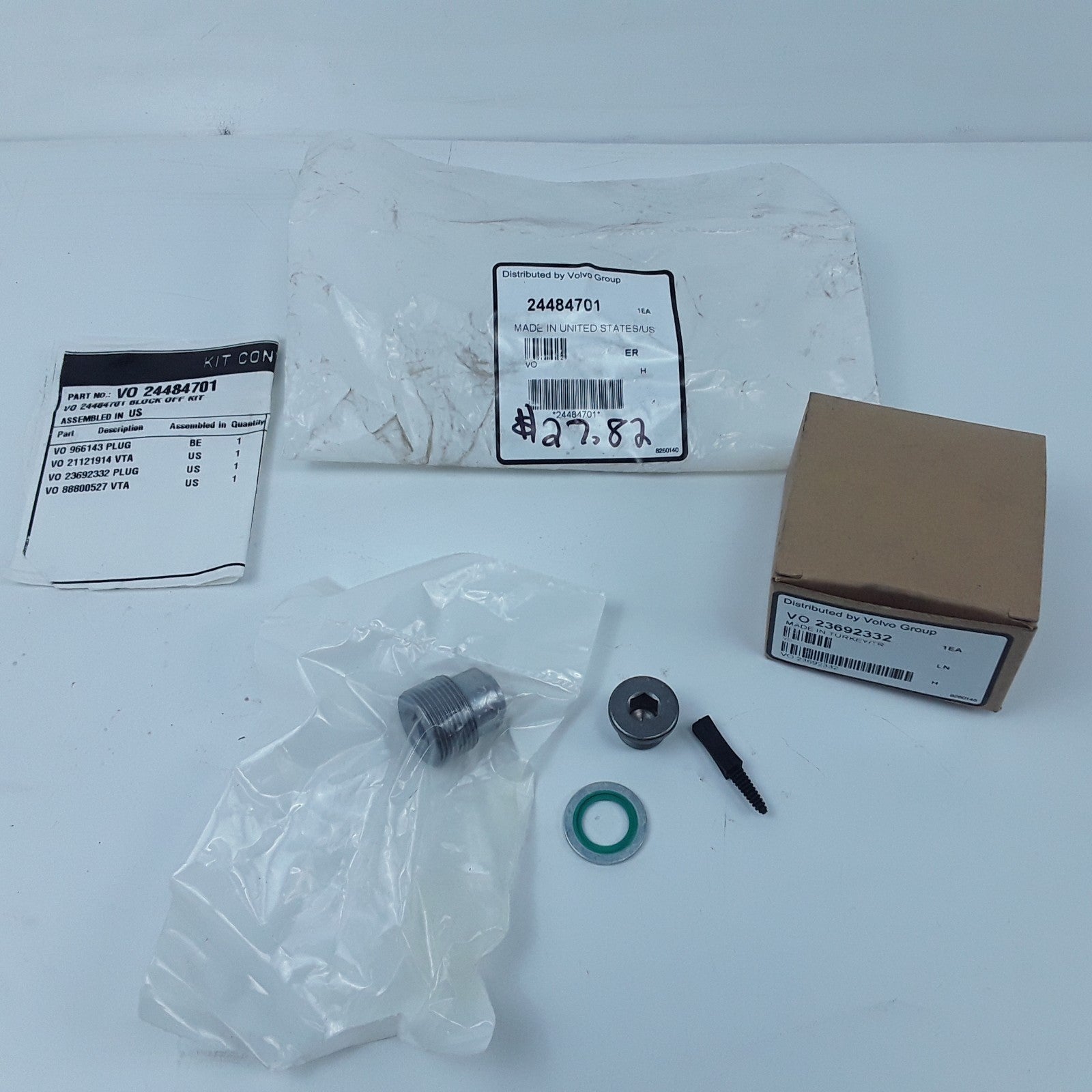 Fuel Rail Plug Kit 24484701 For Volvo Heavy Duty Commercial Trucks Series