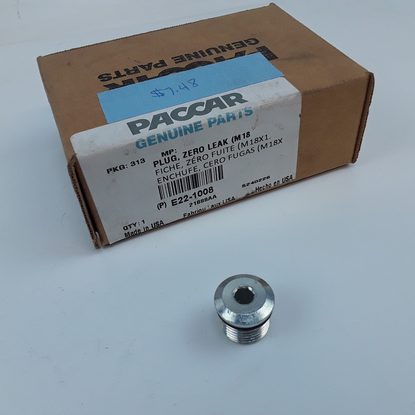p/n E22-1008 Transmission Drain Plug Assembly Fits Kenworth Trucks