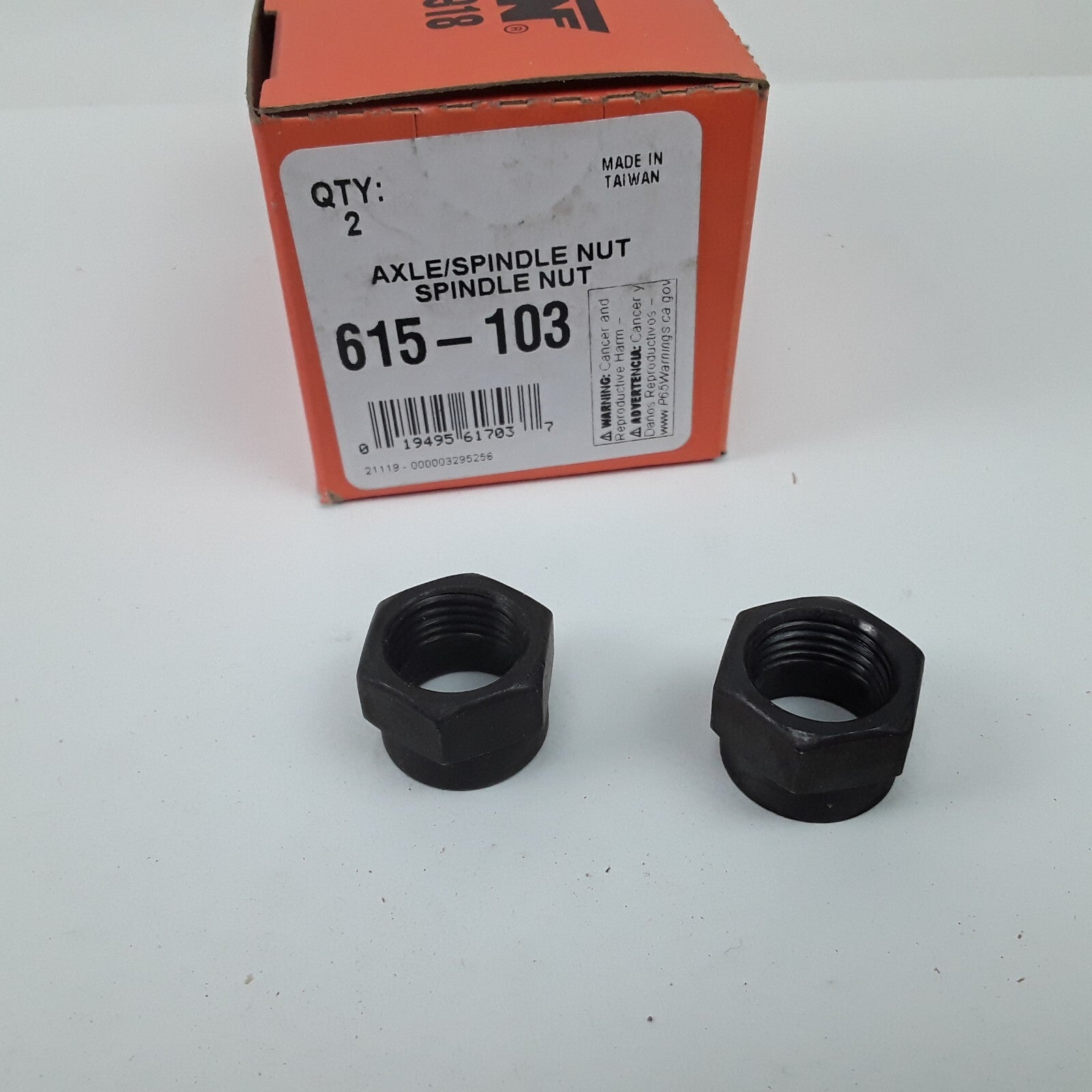 Set of 2 Staked Spindle Nut M16-1.5 Hex Size 21mm Fits Ford Mazda Mercury Suzuki