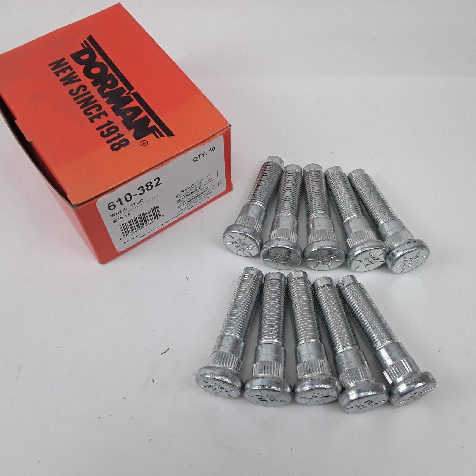 10 Serrated Wheel Stud 0.648 In Knurl 2-13/32" For Dodge B2500 Ram 2500 3500 Van