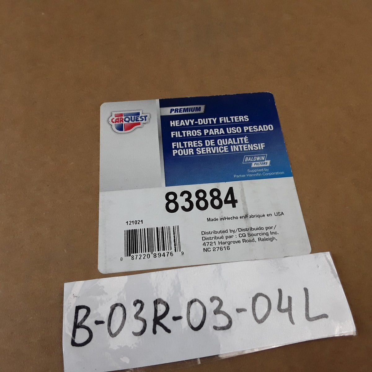 Carquest 83884 Outer Air Element with Fins Fits Hyundai Excavators, Loaders