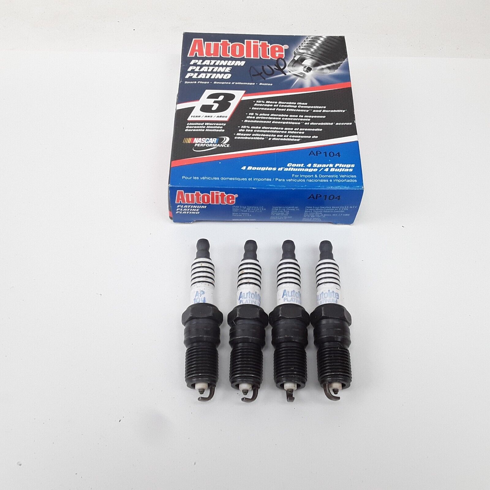 4 Platinum Spark Plugs Fits Mercury Lincoln Mazda Buick Cadillac Ford 1976-2014