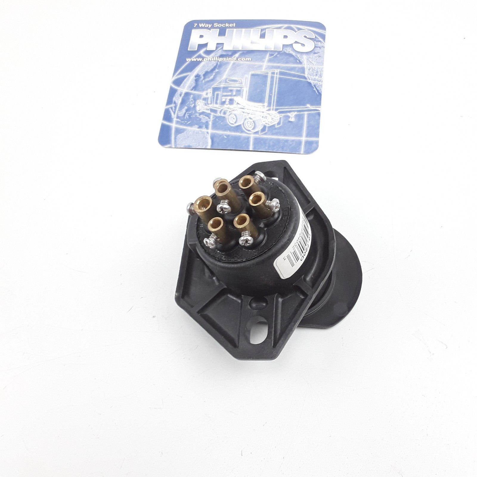 Philips 16-720 Trailer Receptacle Socket - 2 Holes Wire Insertion Split Pin