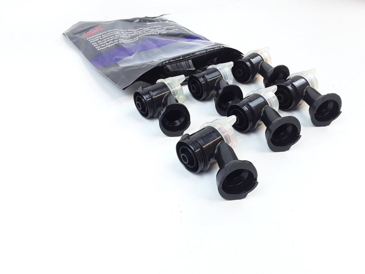 3M Performance Gravity HVLP Atomizing Head Variety Kit, 26730, Sizes 1.2 6-pack