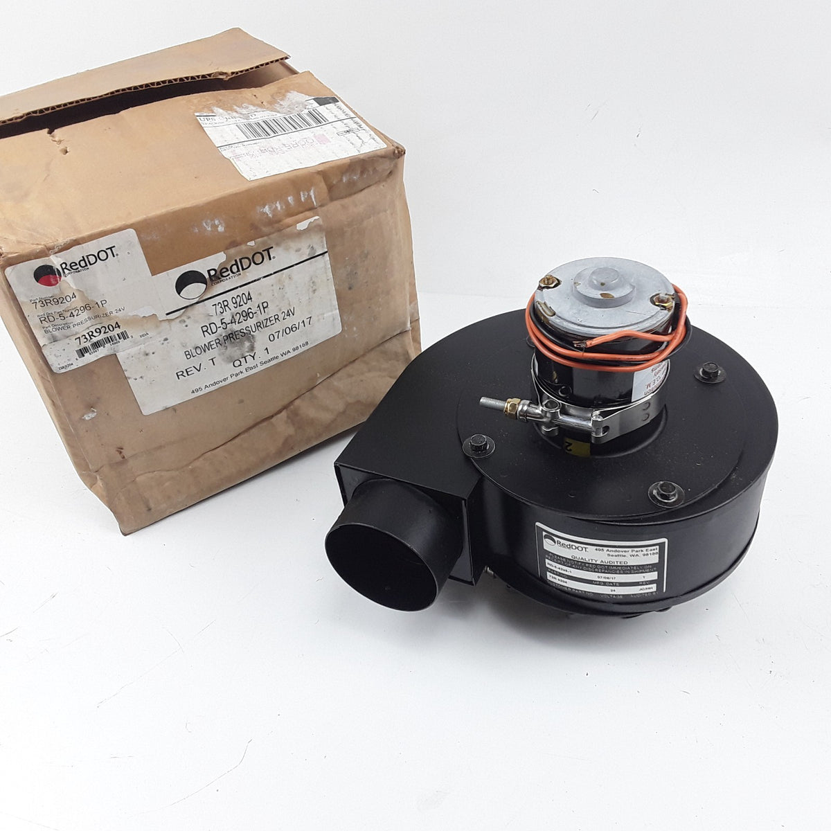 Red Dot 73R9204 HVAC Blower Motor For 24V Red Dot Booster Pressurizer Systems