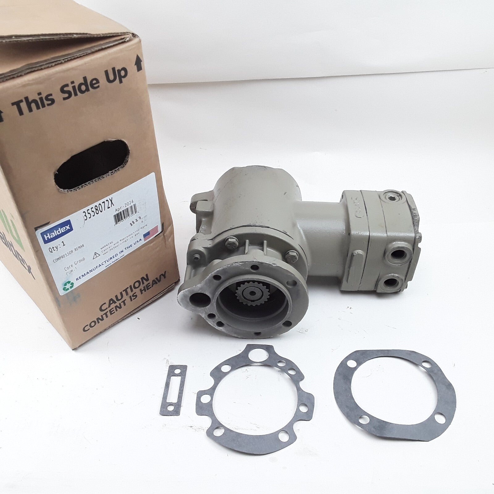Haldex 3558072X Economy Reman Air Brake Compressor Heavy Duty High Performance
