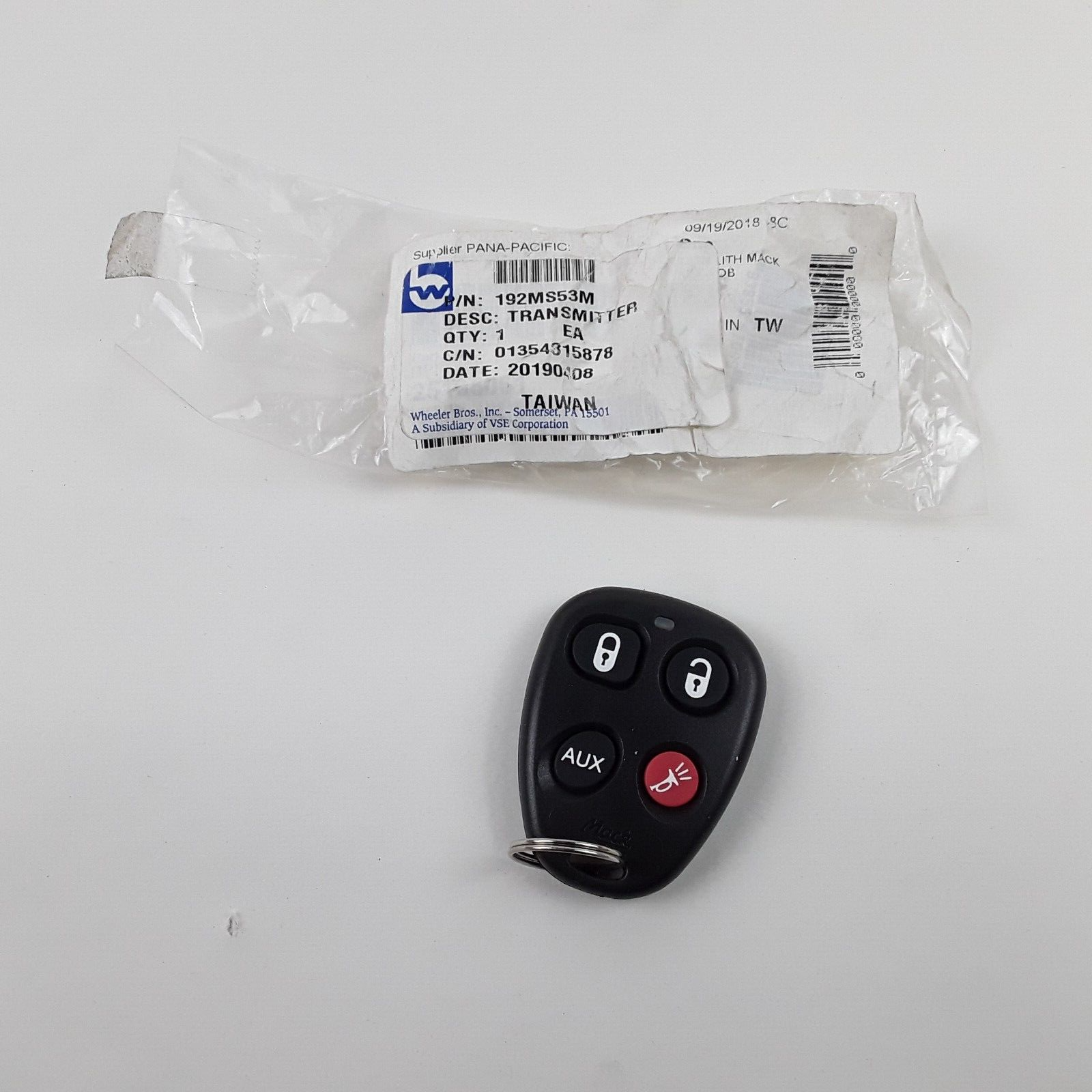 Mack Remote Keyless Entry FOB Transmitter Module 192MS53M 25195061 CXN612,CXN613