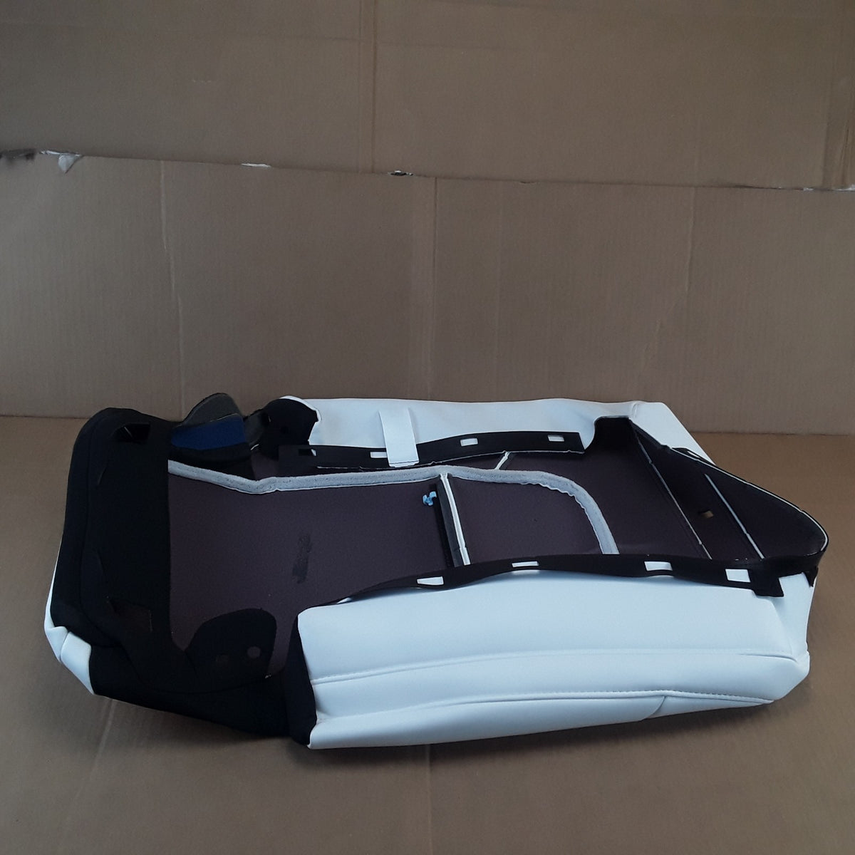 1963337-02-A Right White ISO Flag 2nd Row Seat Back Cover For Tesla Model Y OEM