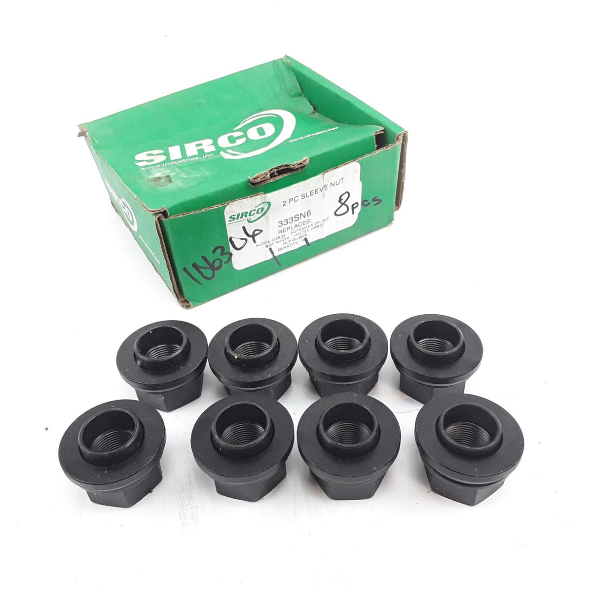 SIRCO 333SN6 Nut M22-1.5 x 6mm 8-Pieces Sleeve Nut Replaces 333SN6 430632 M-4214