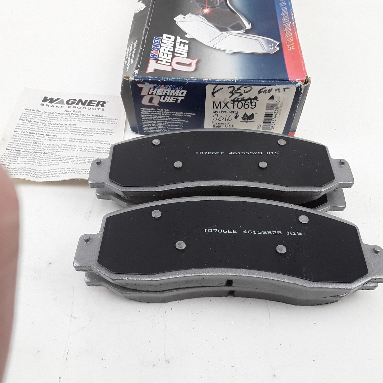 Brake ThermoQuiet Semi-Metallic Disc Brake Pad Set Fits Ford F-350 2005-2008