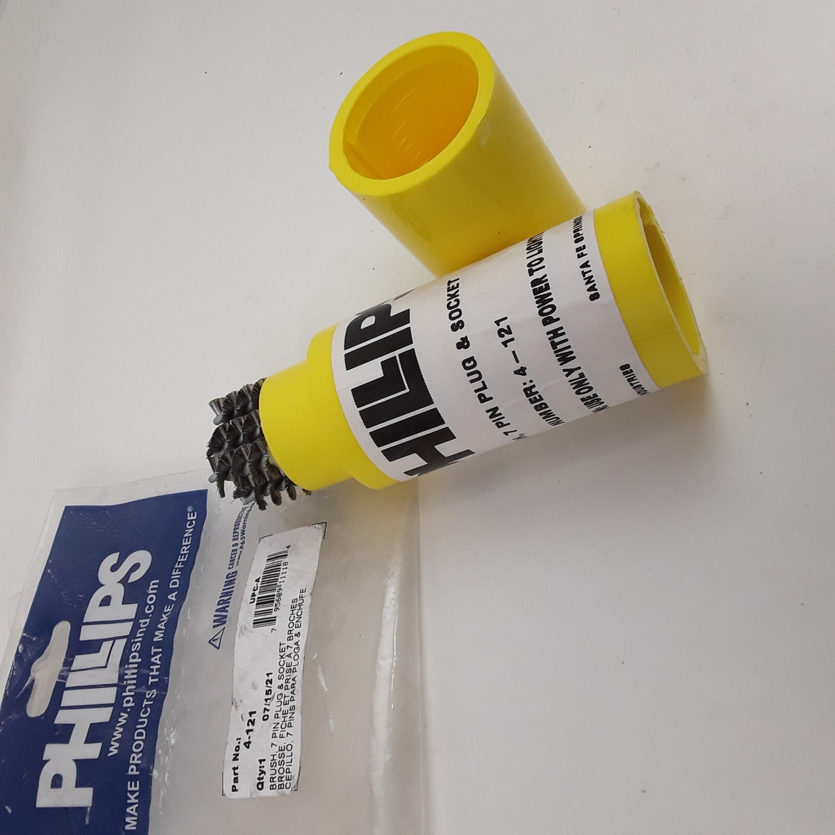 Phillips Industries 4-121 Car 7-Way Plug & Socket Brush Stainless Steel Bristles