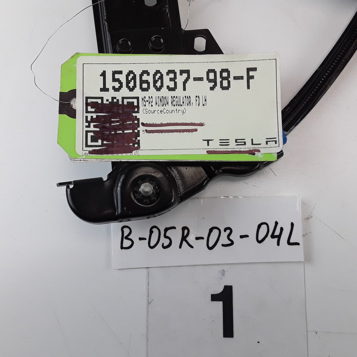 1506037-98-F Front Left Hand Window Regulator For Tesla Model S 2021-2025 OEM