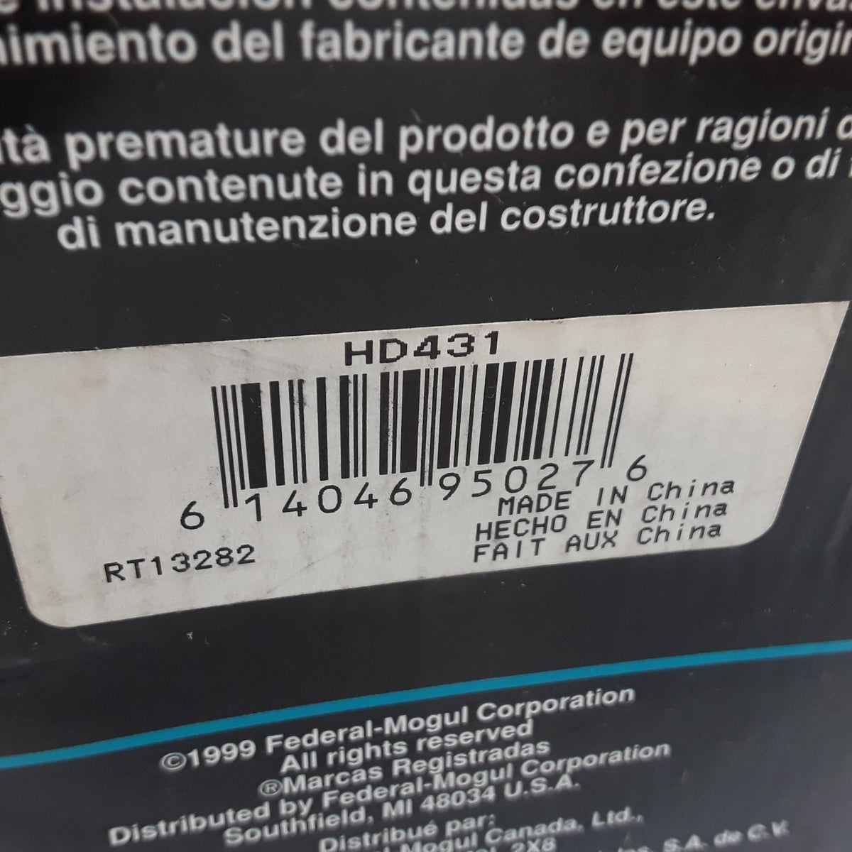 Federal-Mogul HD431 Tapered Roller Bearing Fits Heavy-Duty Commercial Trailers