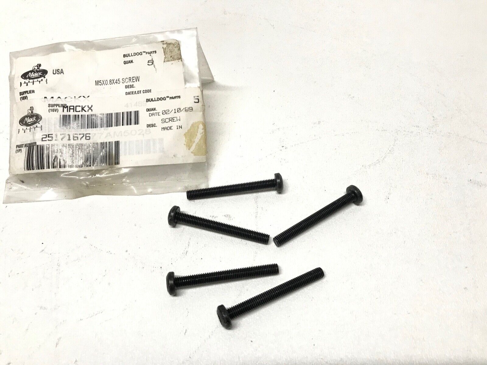 5 PCS. - GENUINE MACK OEM 25171676 Six Point Socket Screw M5X0.8X45 77AM5028 - HotCarParts