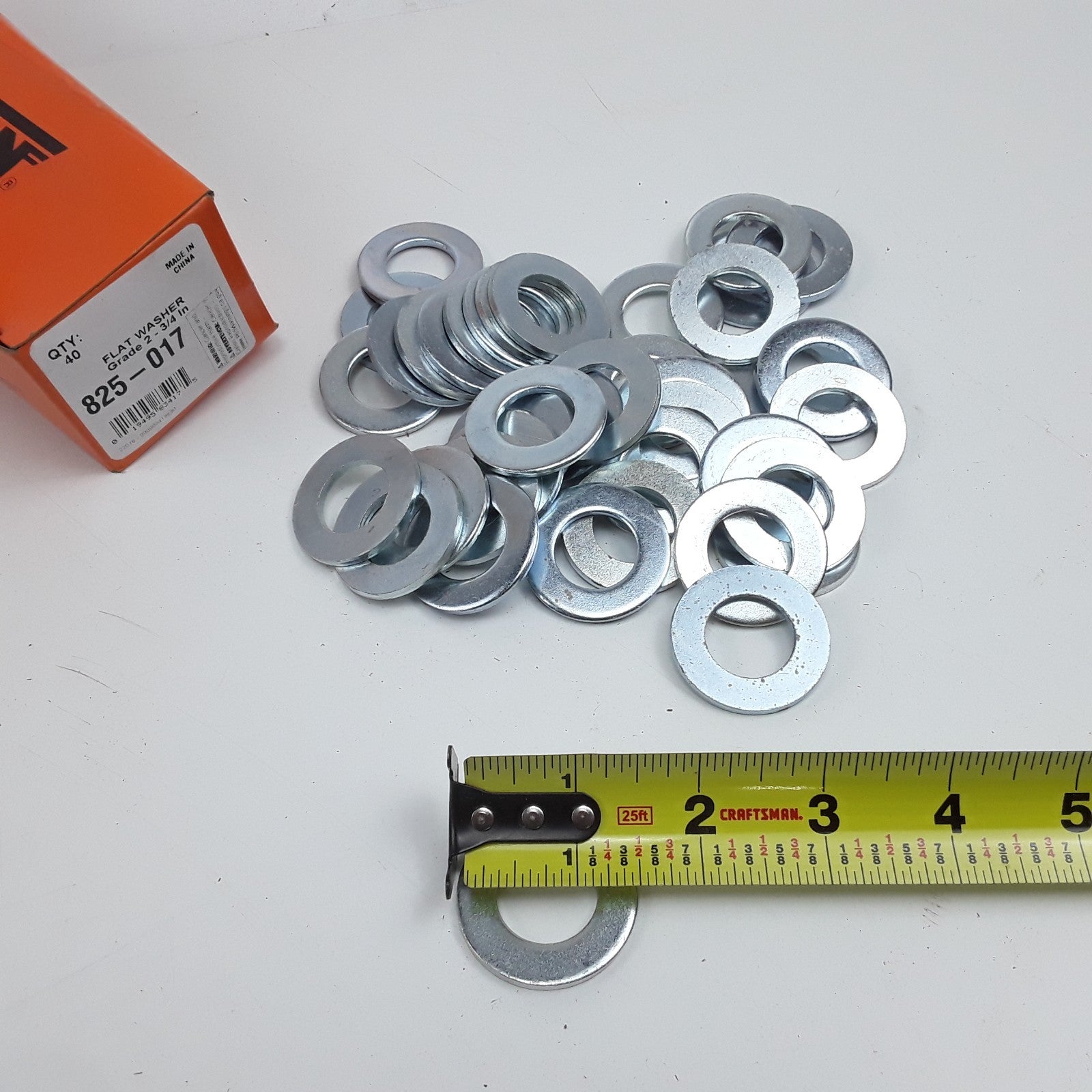 Dorman 825-017 Flat Washer Steel Grade 2- 3/4 in Set of 40