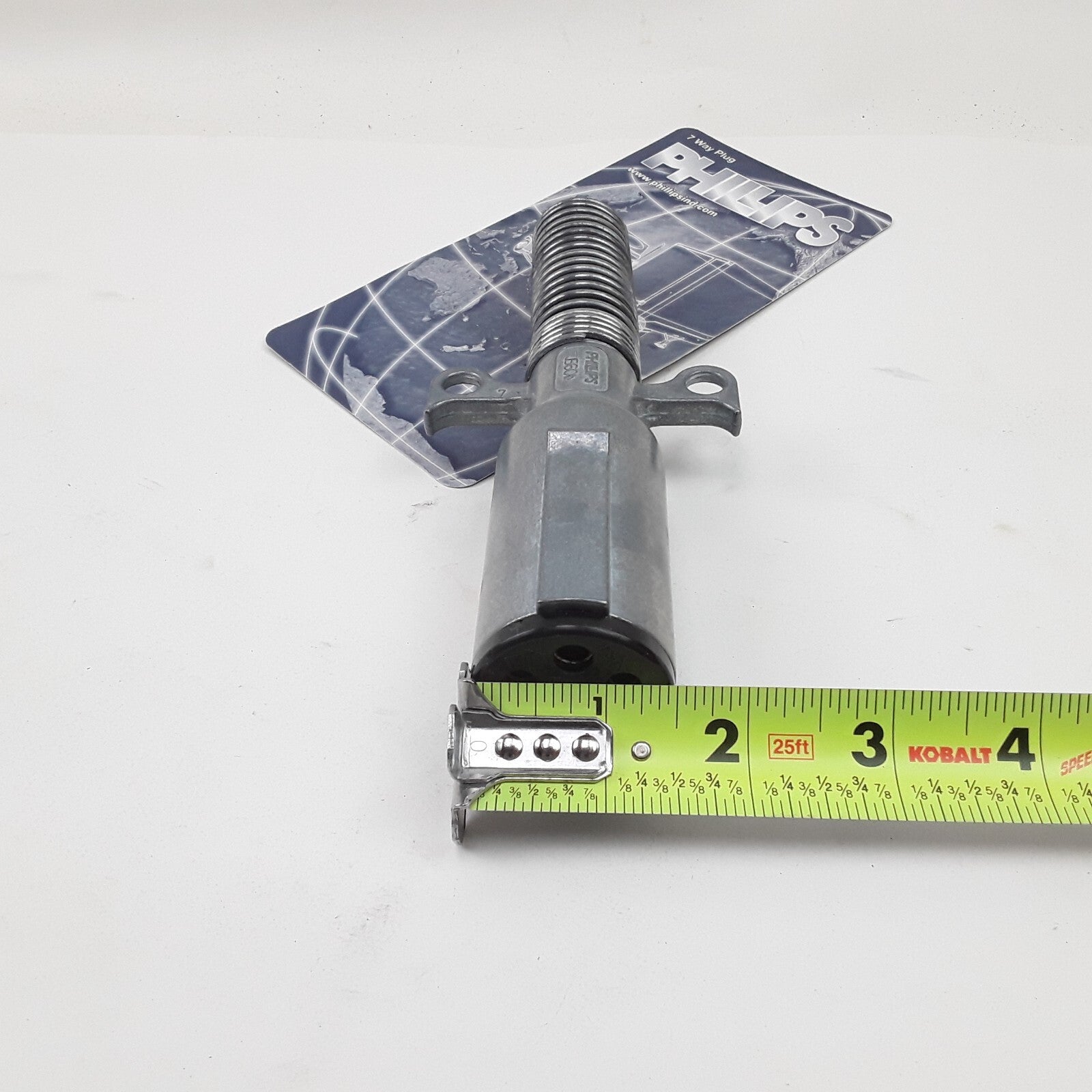 Phillips 15-730 - Trailer Power Cable Plug - Zinc Die-Cast, With Cable Guard