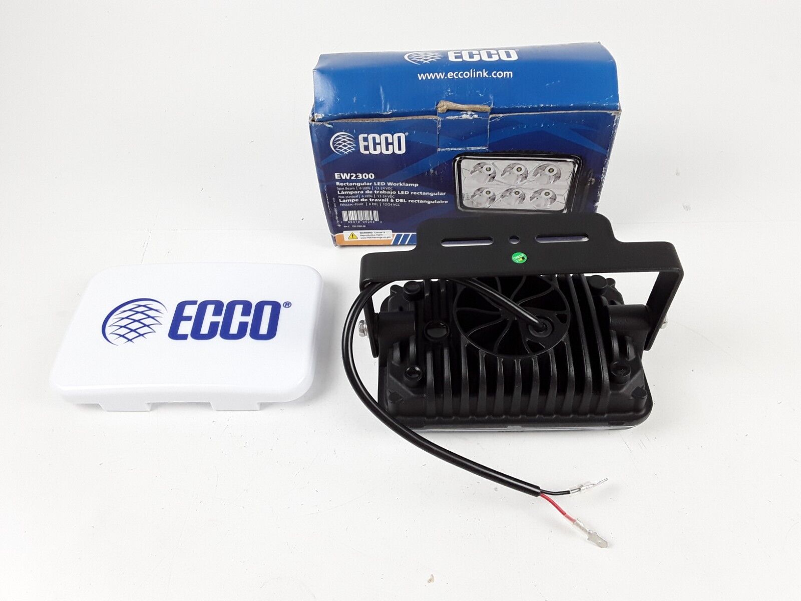 Ecco Ew2300 Spot Light Led 2-1/2" Depth 4-13/64" H Rectangular Worklamp Beam - HotCarParts
