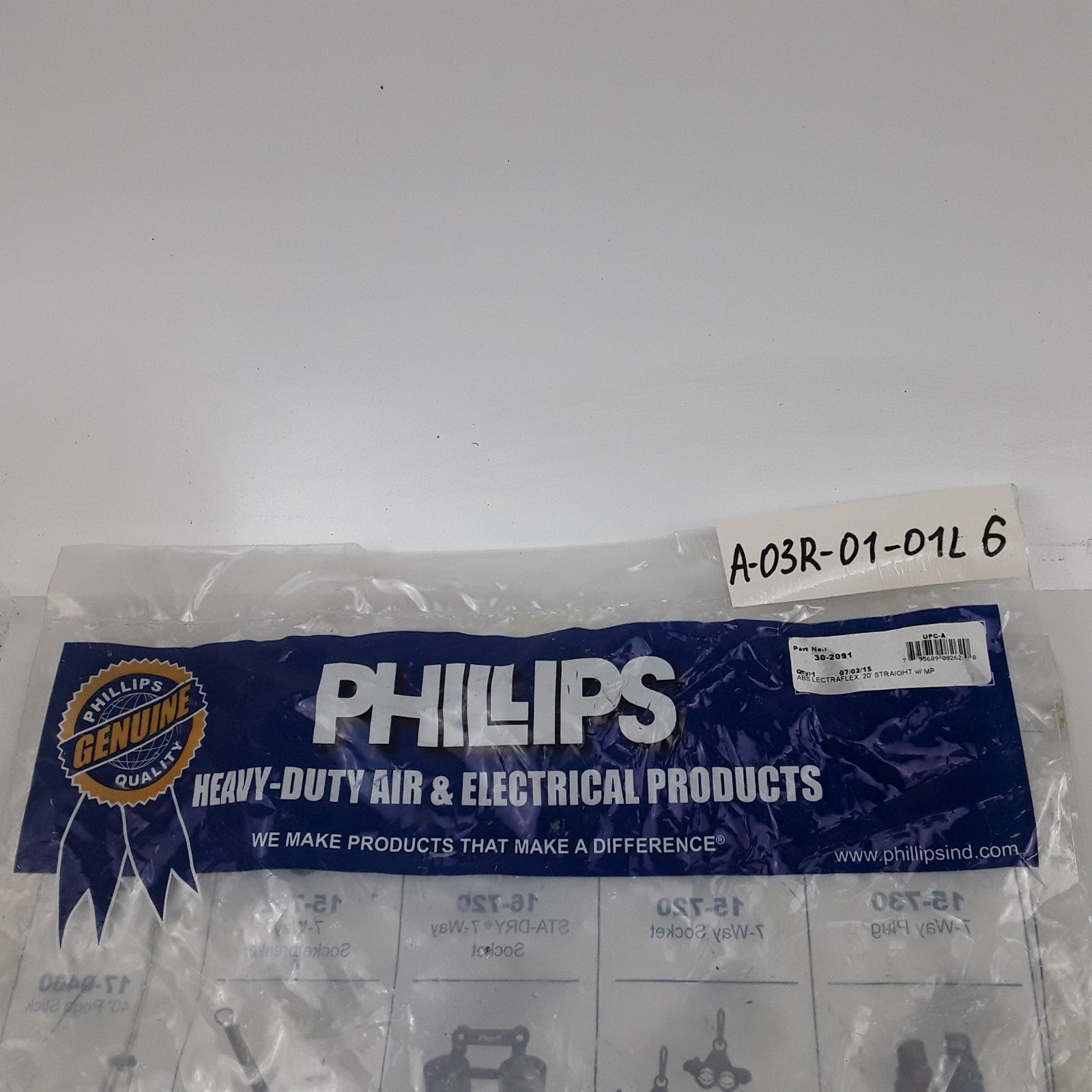 20 Feet ABS Lectraflex Power Cable Zinc-Die Plug Straight For Heavy Duty Trailer