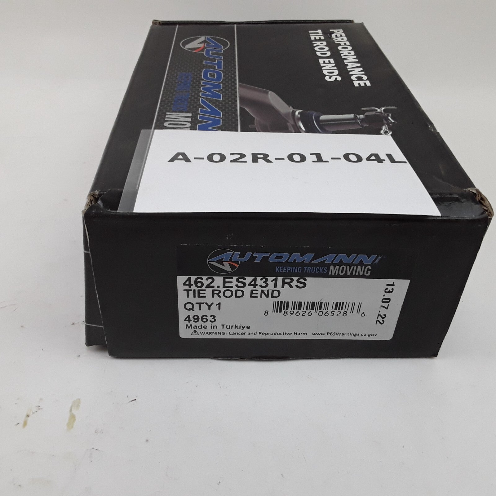 Automann 462.ES431RS Tie Rod End Assembly Black Blue Left Hand Threaded