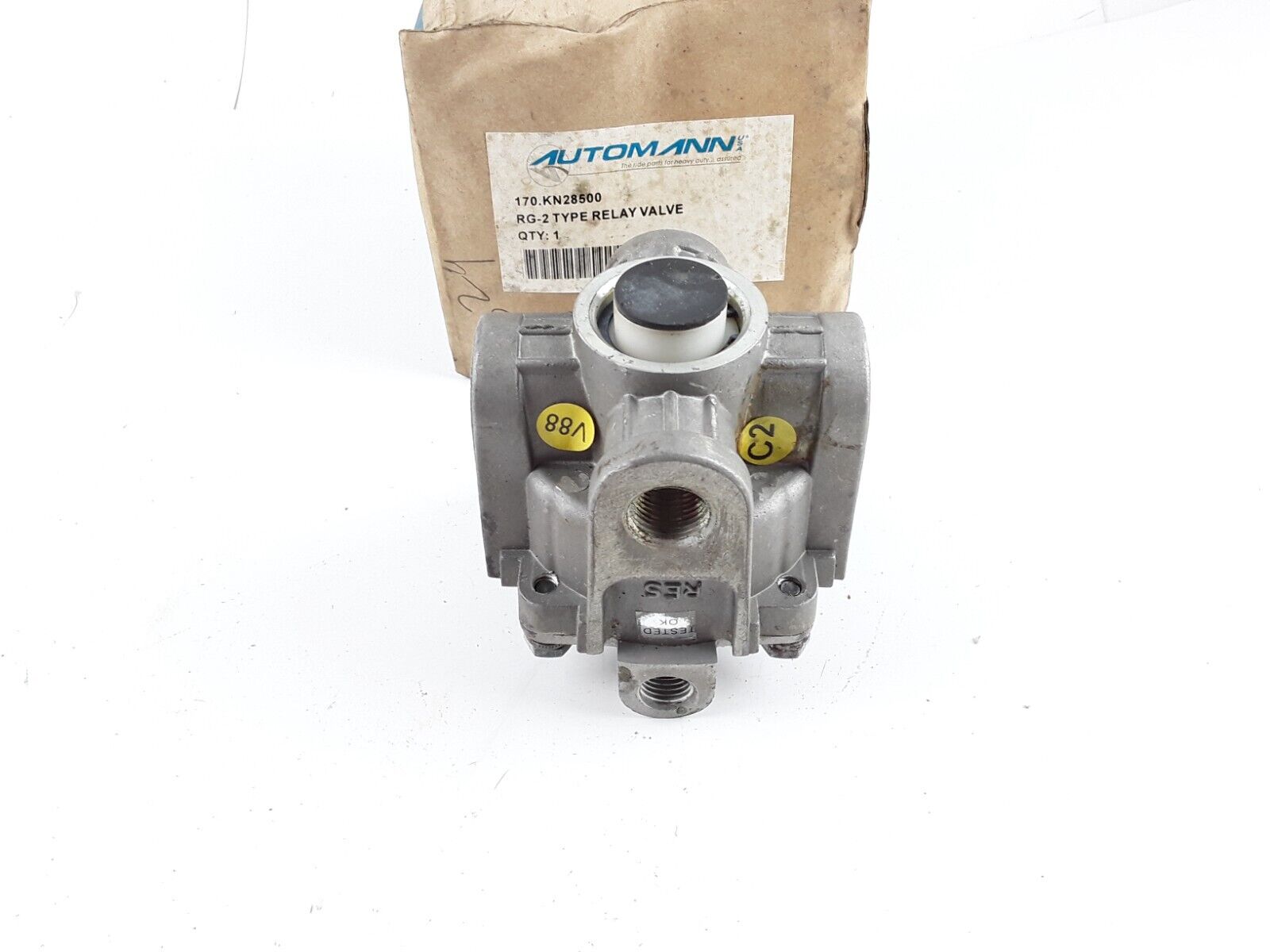 NEW Automann KN28500 RG2 Air Brake Relay Valve Cross p/n 034056 S-6085 N30108BC - HotCarParts