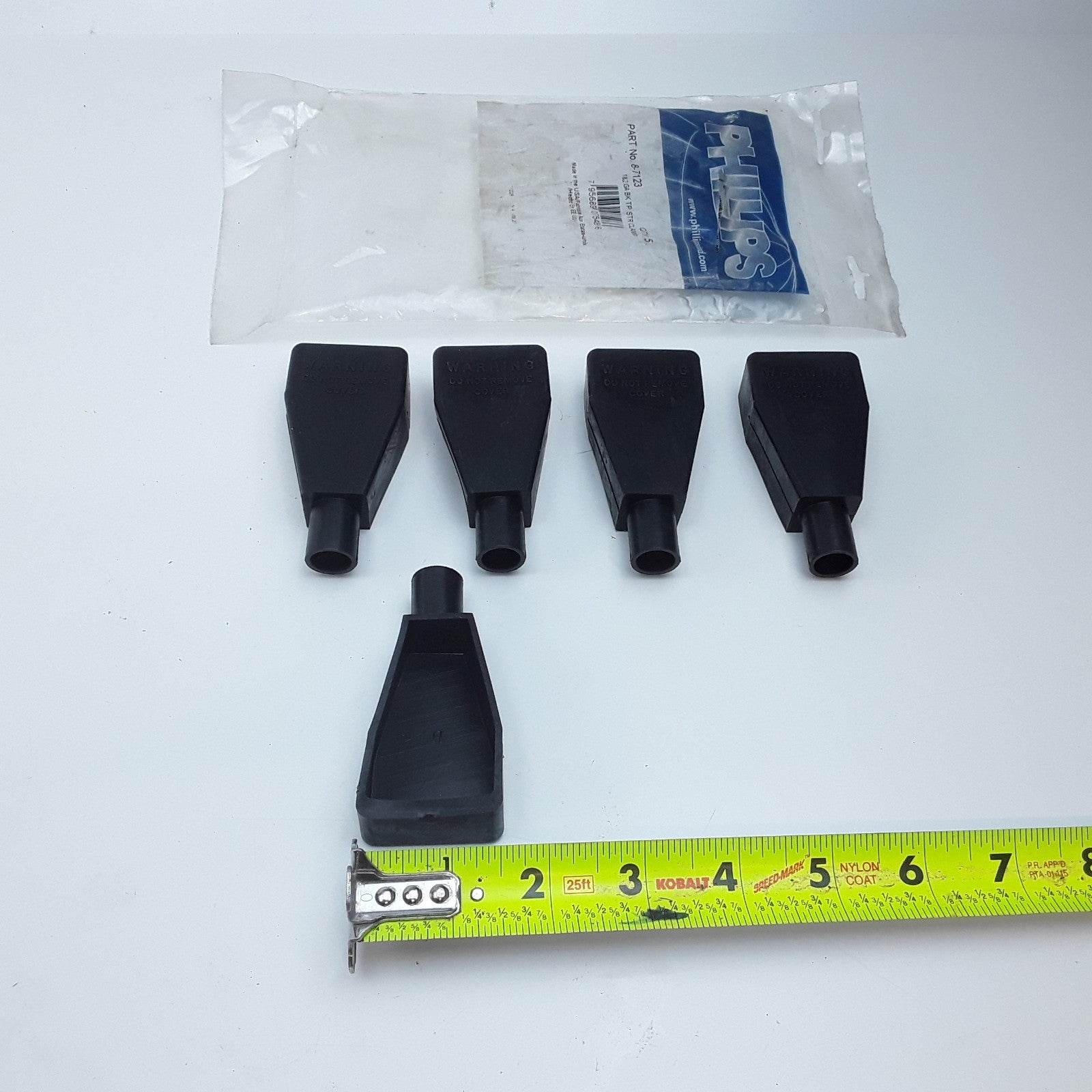 5 Phillips Industries 8-7123 Battery Terminal Cover Straight Black 1 & 2 Gauge