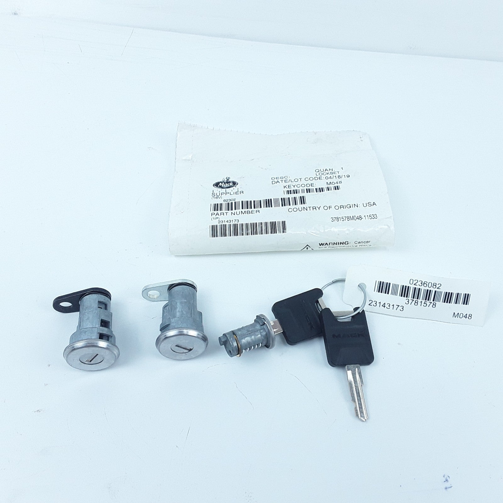 Ignition Door Lock Cylinder Kit 23143173 For Heavy Duty Mack Truck Series