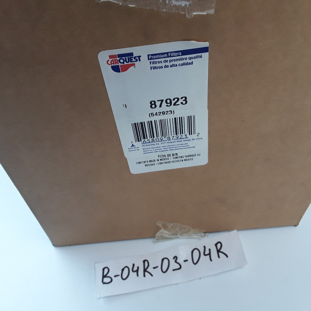 Carquest 87923 Engine Air Filter Axial Seal Element Assembly For Cummins Engines