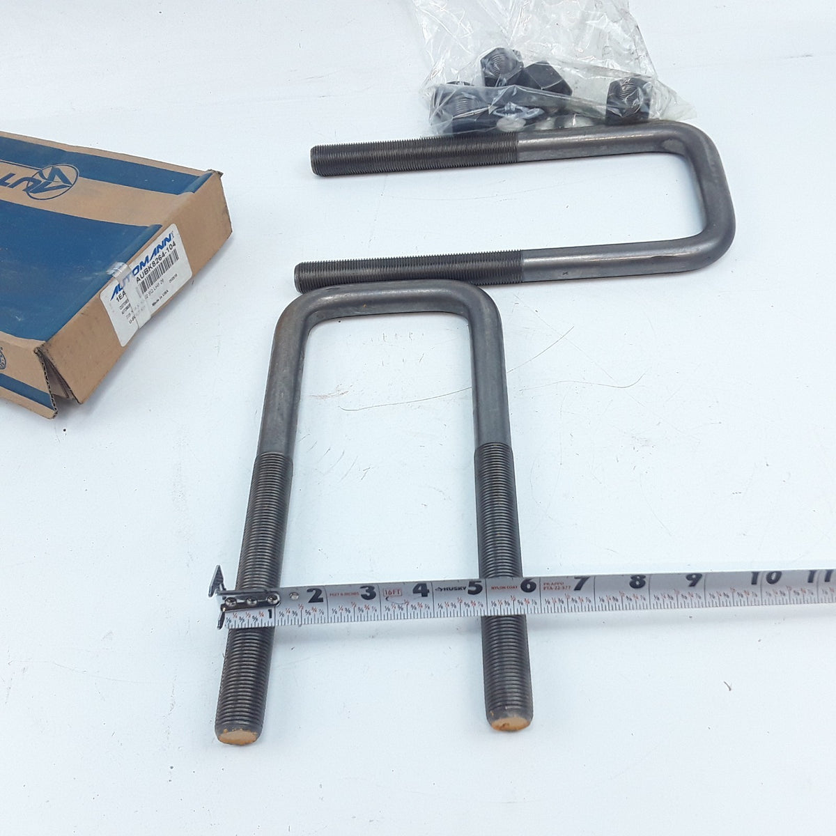 Automann AUBK8264-104 Leaf Spring Axle U-Bolt Kit 7/8-in X 4-in 10-1/2 SQ LH8 26