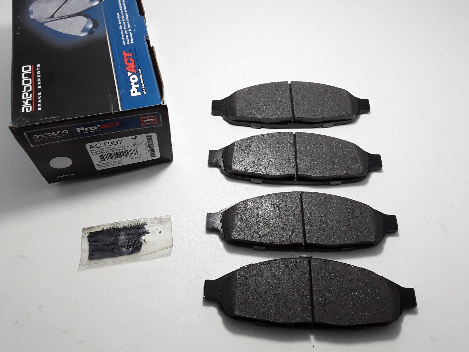 Disc Brake Pad Set-ProACT Ultra Premium Pads Front For Chrysler Pacifica 2004-08 - HotCarParts