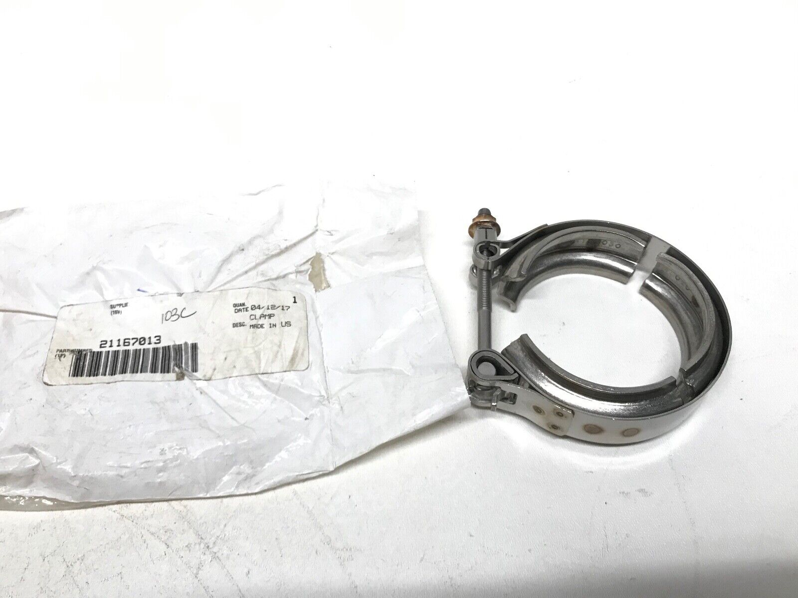 NEW oem MACK EXHAUST CLAMP 180GB338M V-Clamp 21167013 FAST FREE SHIPPING - HotCarParts