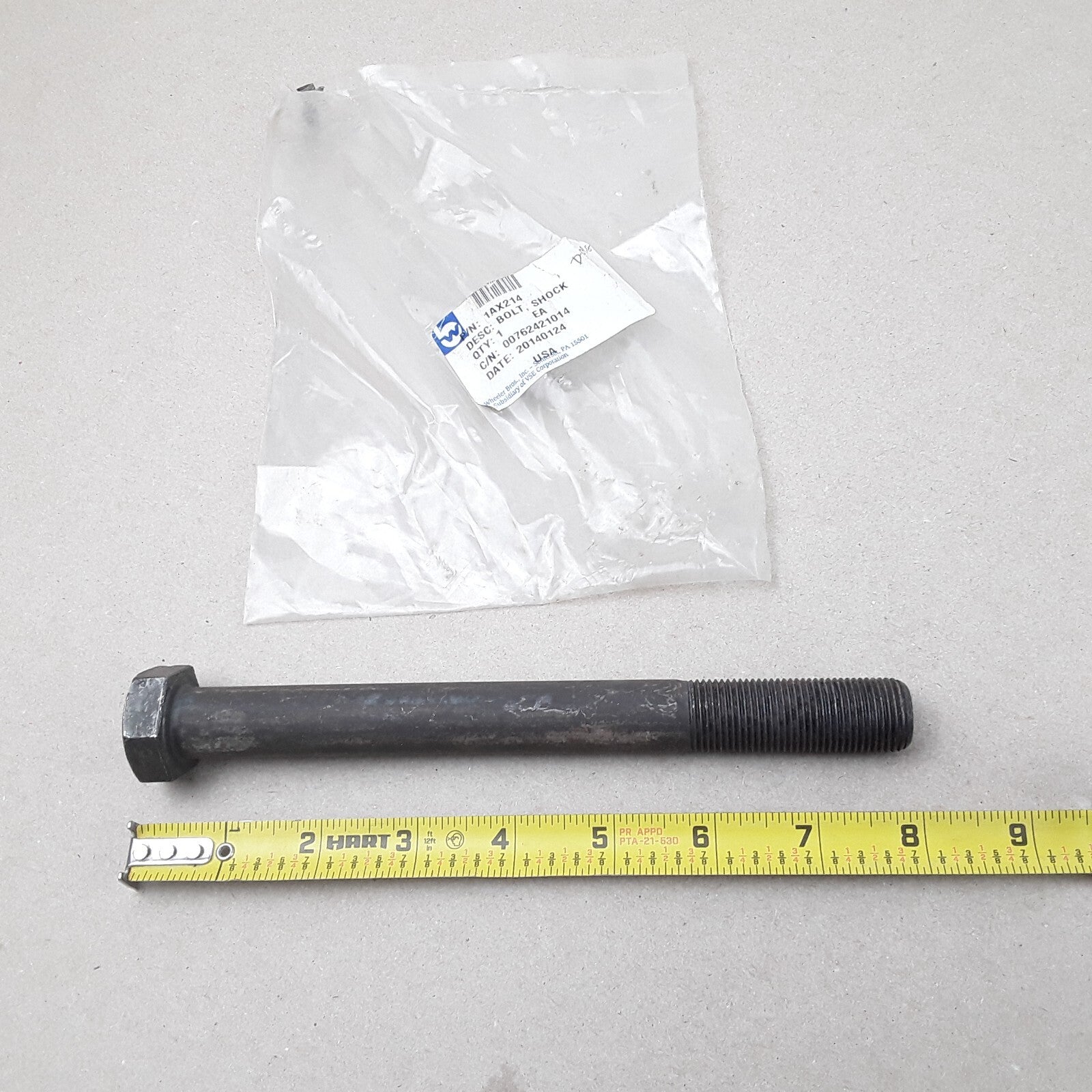 Wheeler Bros for Mack 1AX214 Shock Bolt For Heavy Duty Truck Suspension Systems