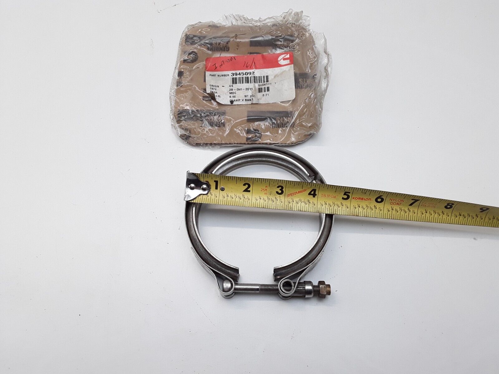CUMMINS 3945092 Turbocharger V-Band Exhaust Clamp Fits 15 liter ISX QSX - HotCarParts