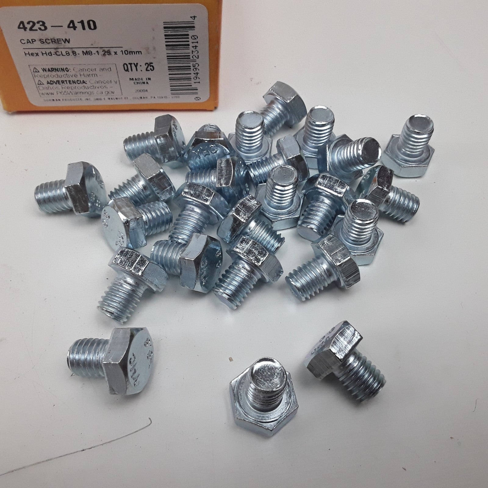 Dorman 423-410 Cap Screw-Hex Steel Head-Class 8.8- M8-1.25 x 10mm Set of 25