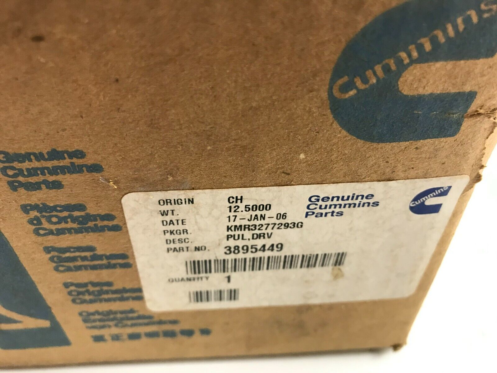 GENUINE OEM CUMMINS L-10 Accessory Drive Pulley 3895449 FAST SHIPPING - HotCarParts