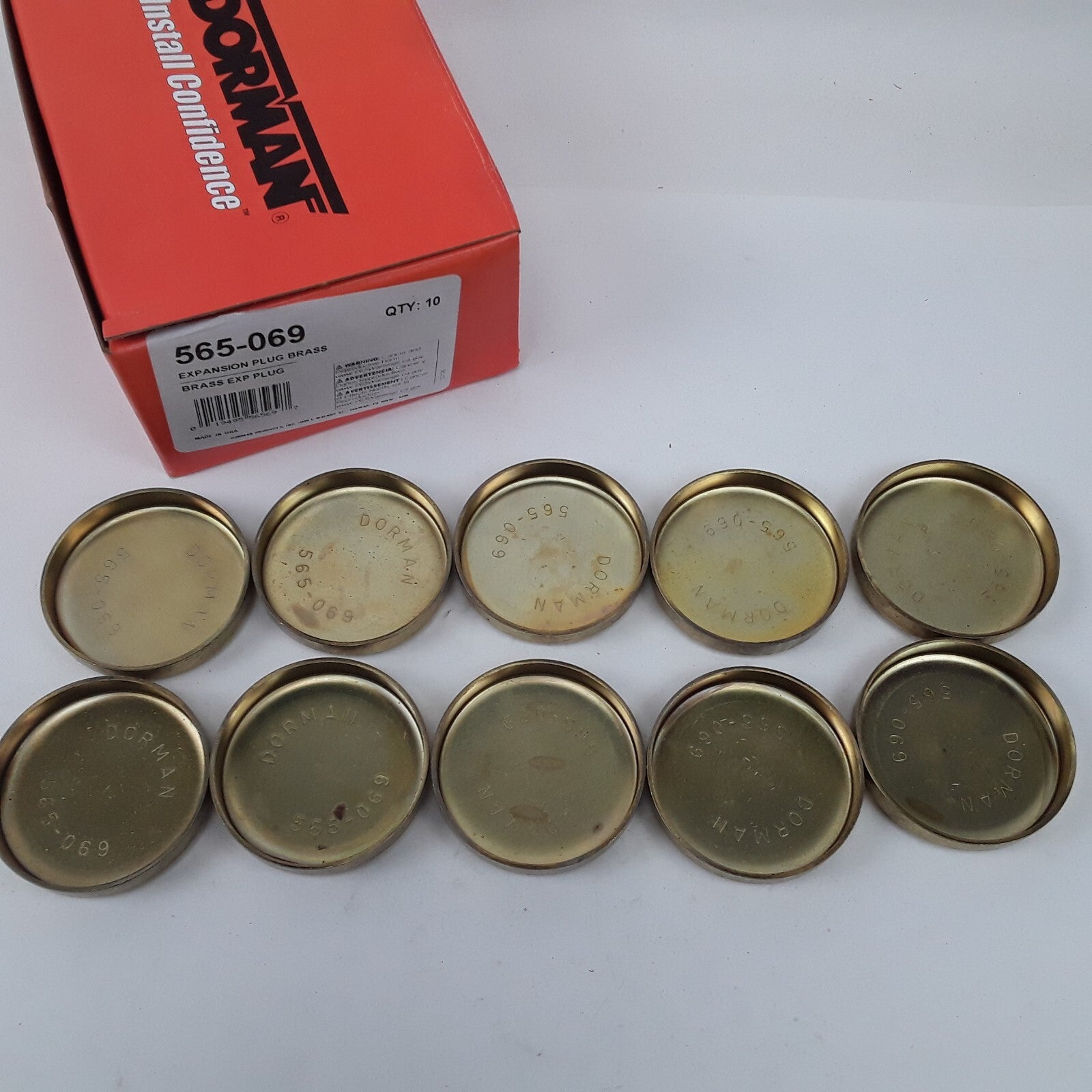 Set 10 Engine Core Brass Cup Expansion Plug 2 In SC Height Fits Dodge Buick Jeep