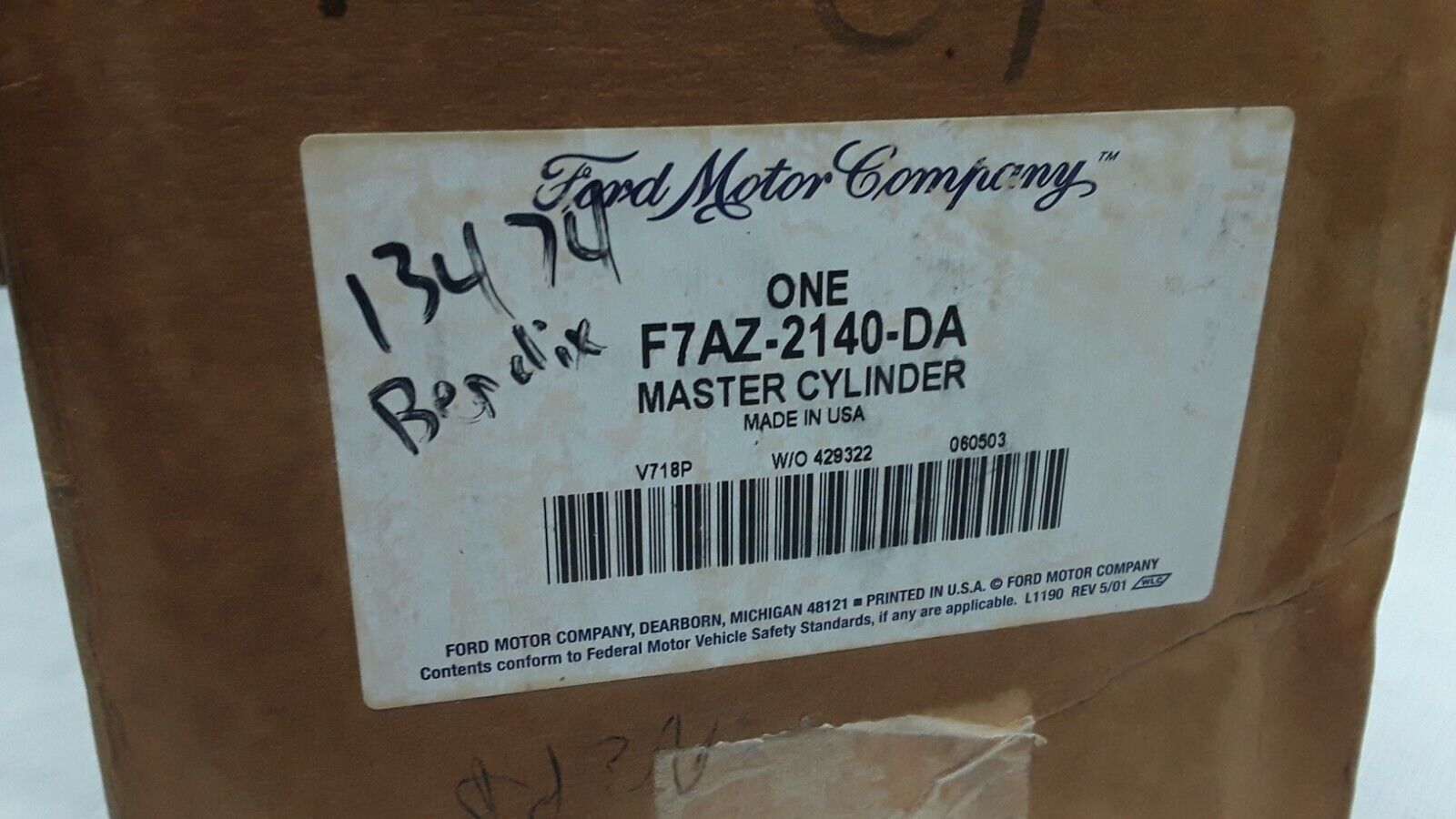 OEM Ford Crown Victoria Brake Master Cylinder New 1997 F7AZ2140DA MADE IN USA - HotCarParts