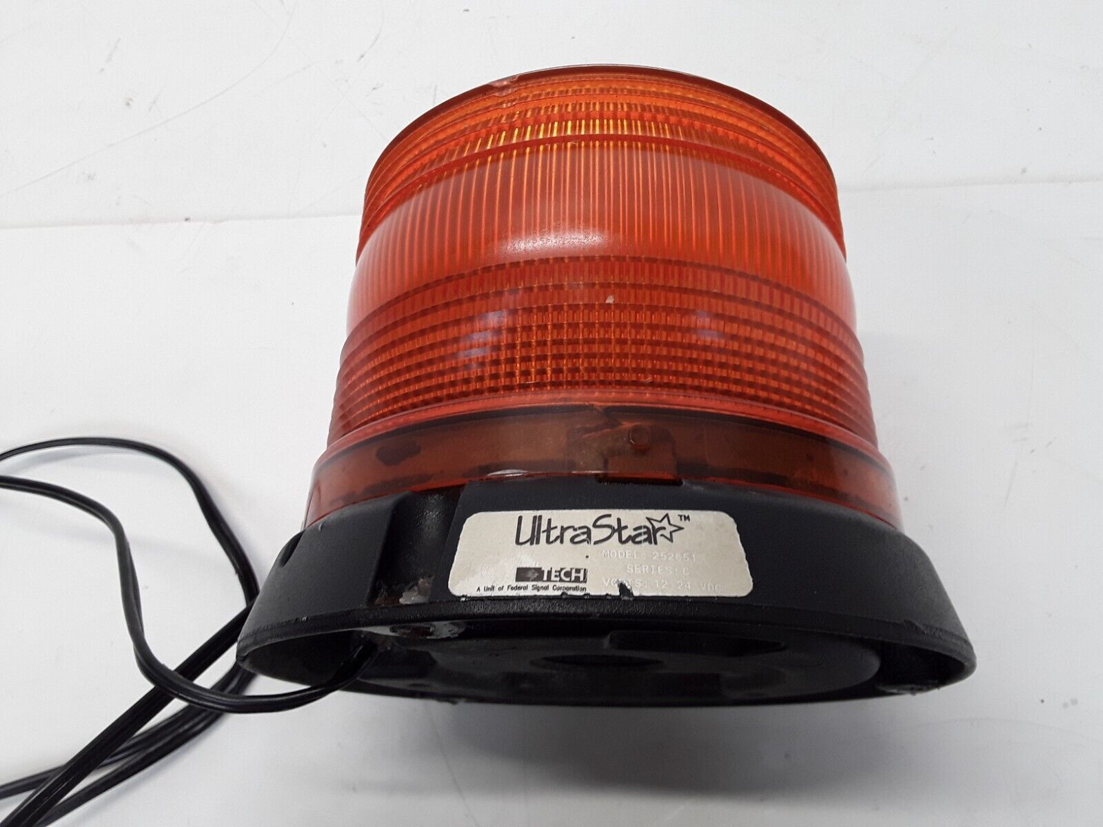 12 24V Flashing Strobe Beacon Emergency LED Warning Light Amber Lamp Ultra Star - HotCarParts
