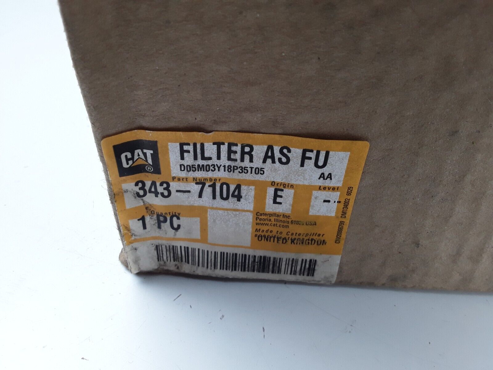 OEM FILTER AS-FUEL CAT 3437104 Fits Caterpillar 420E 430E 450E C4.4 914G 914G2 - HotCarParts