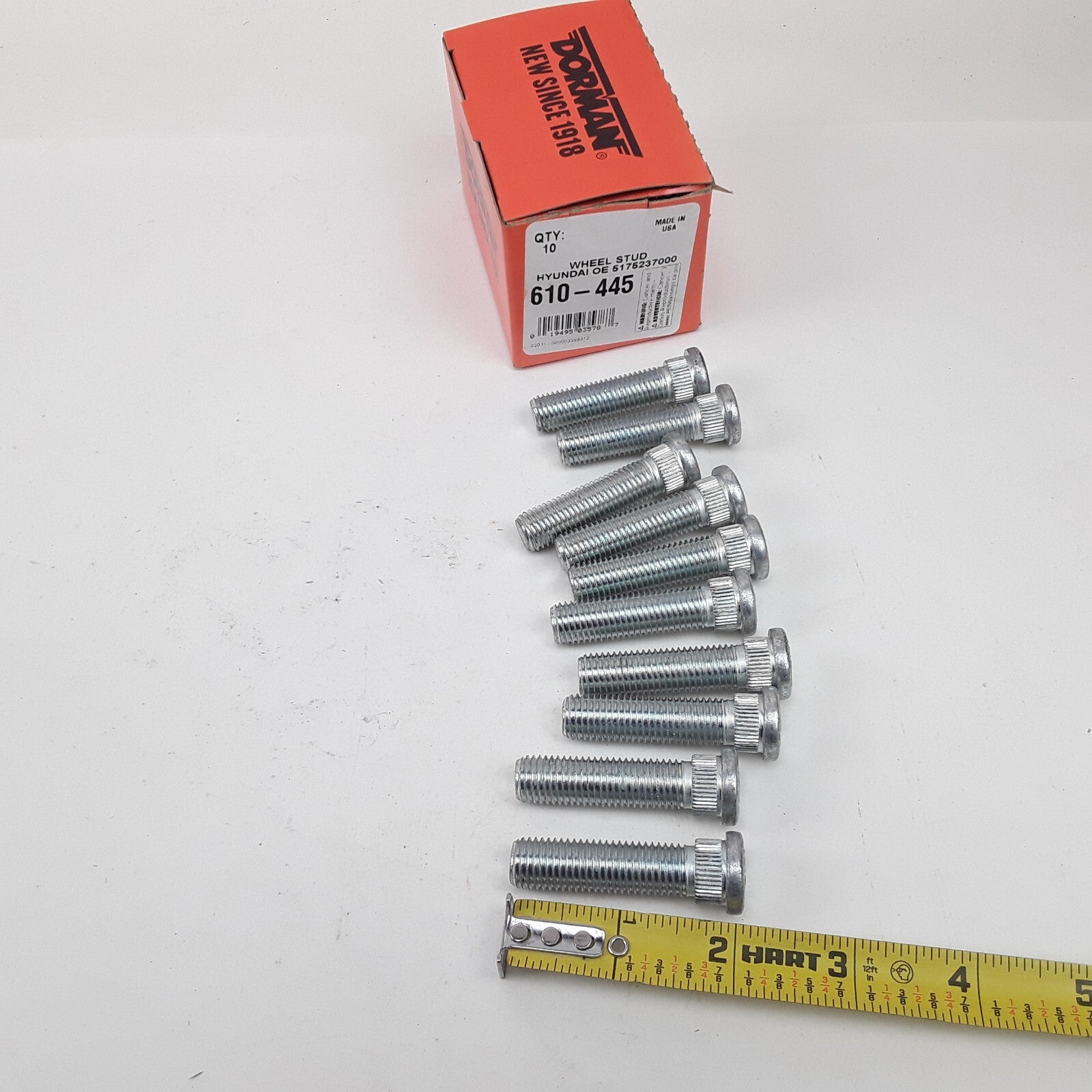 Set 10 M12-1.50 Serrated Wheel Lug Stud For Hyundai Santa Fe 01-04 Tiburon 03-06