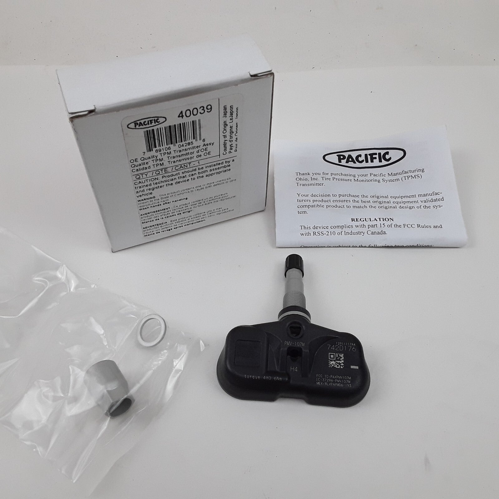 Pacific TPMS Transmitter Sensor Fits 2006-2017 Toyota Lexus Models Part ID 40039
